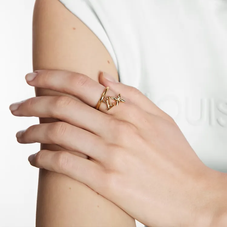 LOUIS VUITTON Louisette Signature Ring-3