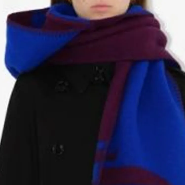 Burberry EKD print Wool Hood Scarf-2