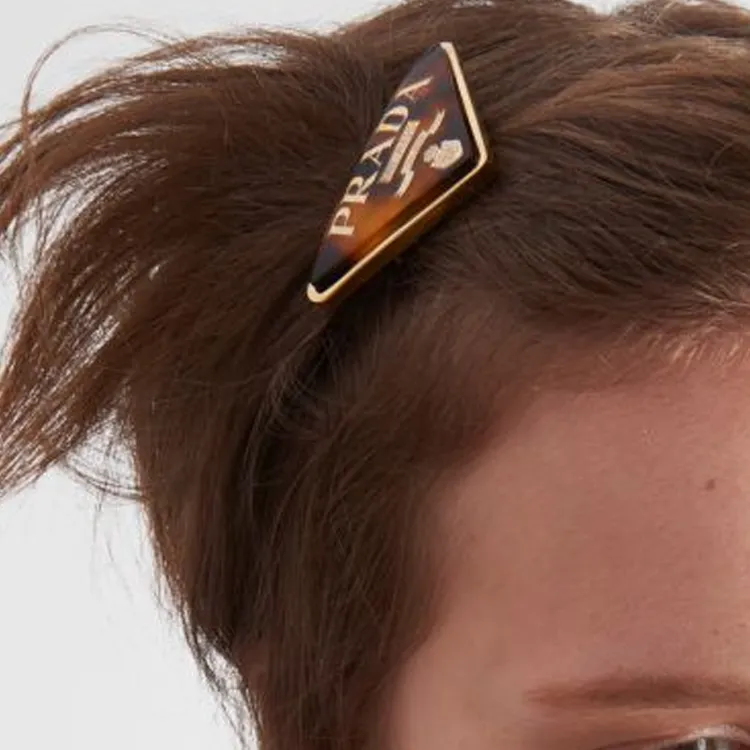 PRADA Tortoiseshell effect Hair Clip-2