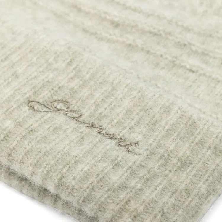 GANNI Embroidered logo Beanie-2