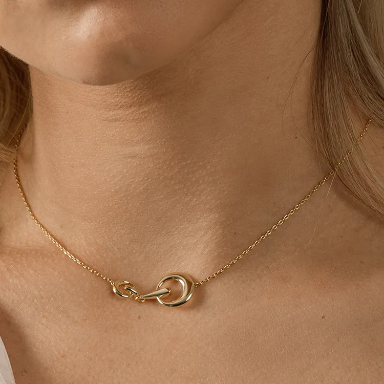 WEILAMANNI 925 Sterling Silver Necklaces Women's Gold-2