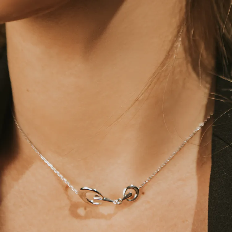 WEILAMANNI 925 Sterling Silver Necklaces Women's White Gold-1