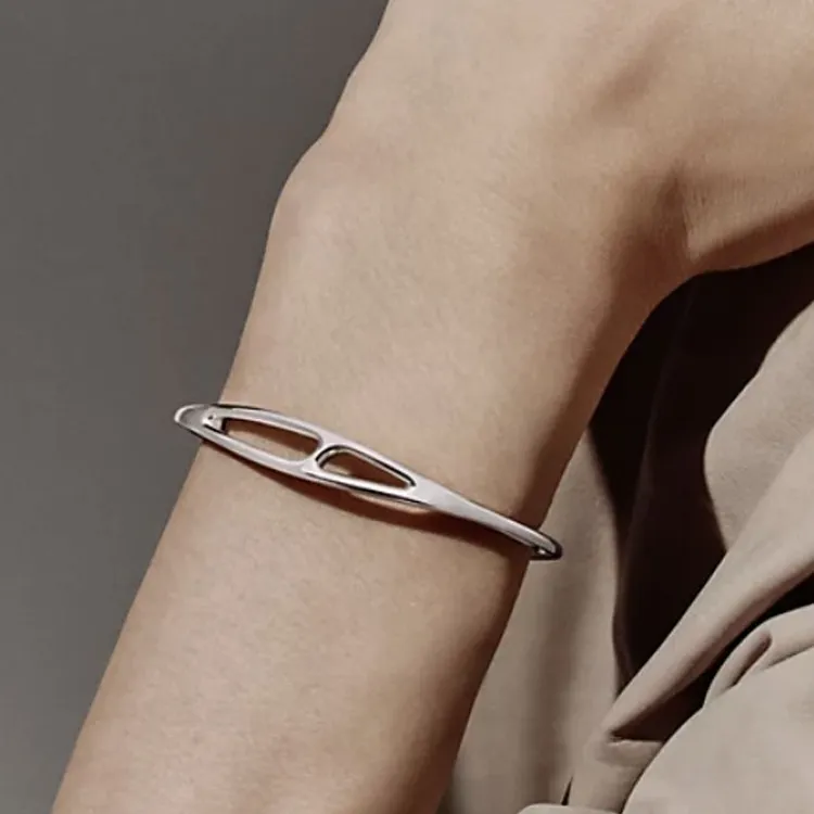 HERMES 925 Sterling Silver Bracelets Women's Silver-1