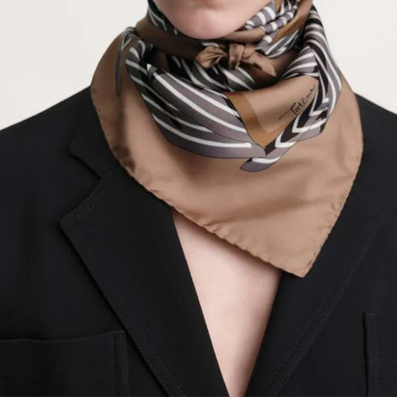 TOTEME Silk Scarves Women's Brown-2
