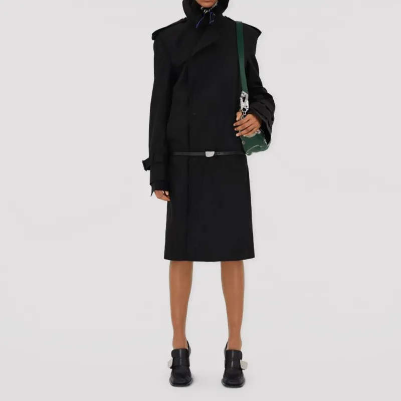 Burberry Silk Silk Scarves Unisex Black-3