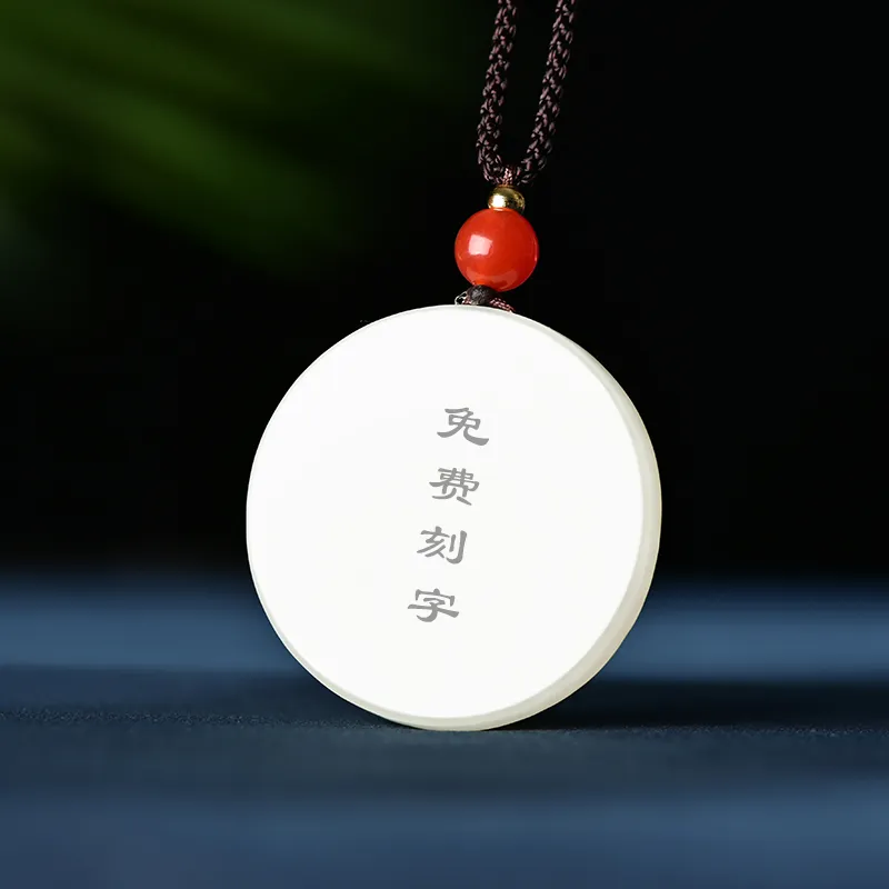 KUNYUYAO Pendants Pale Greenish White Jade Unisex-3