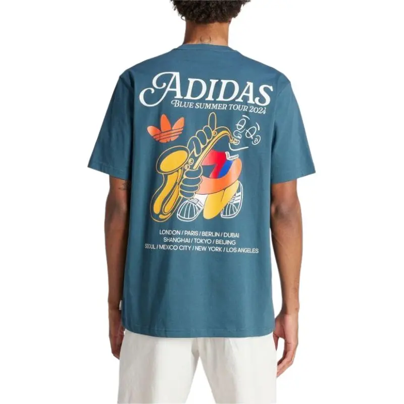 Adidas Originals T Shirt Men's Night Blue-4