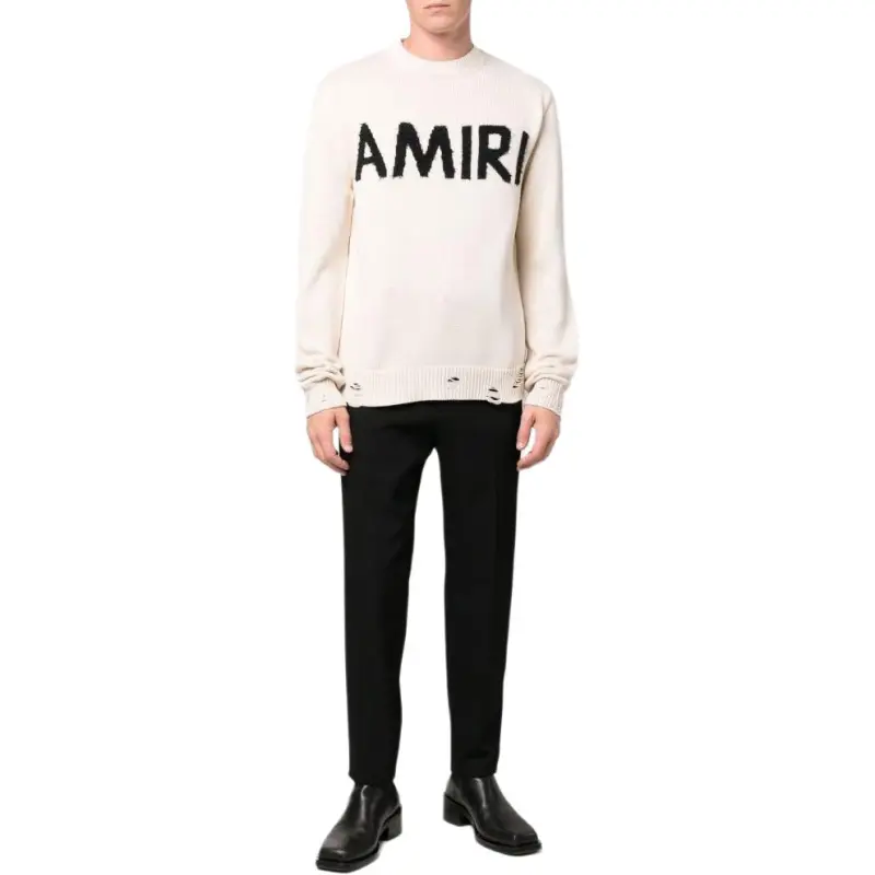 AMIRI Monogram Intarsia Crewneck Sweater-1
