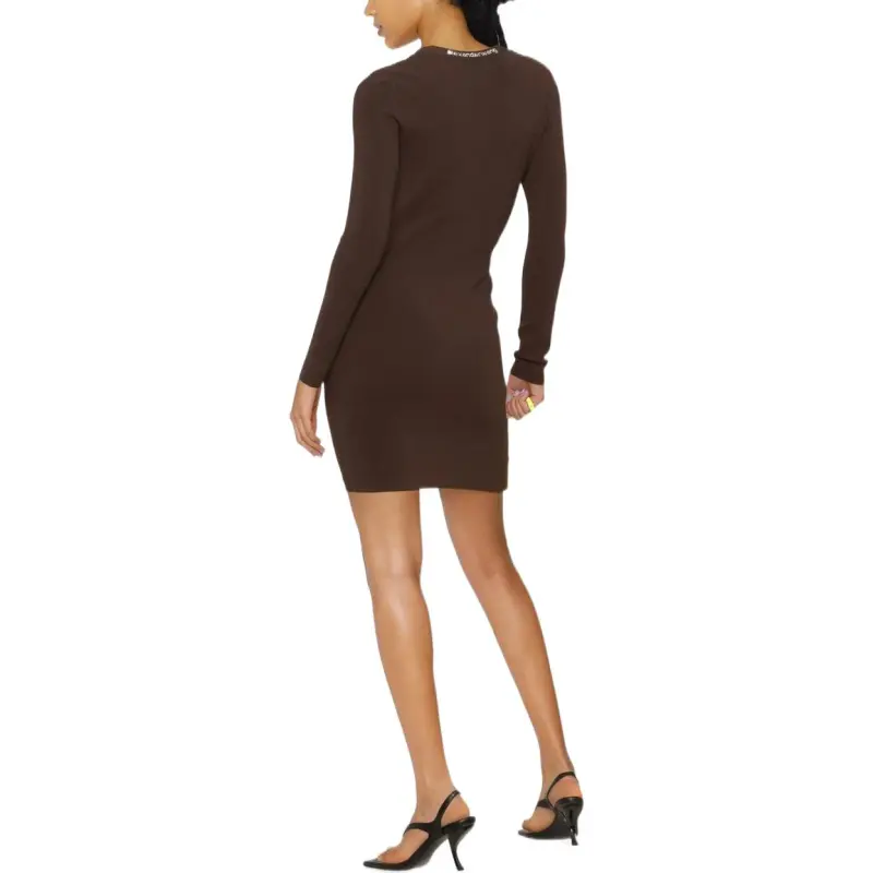 Alexander Wang Long Sleeved Dresses Women's Brown-4