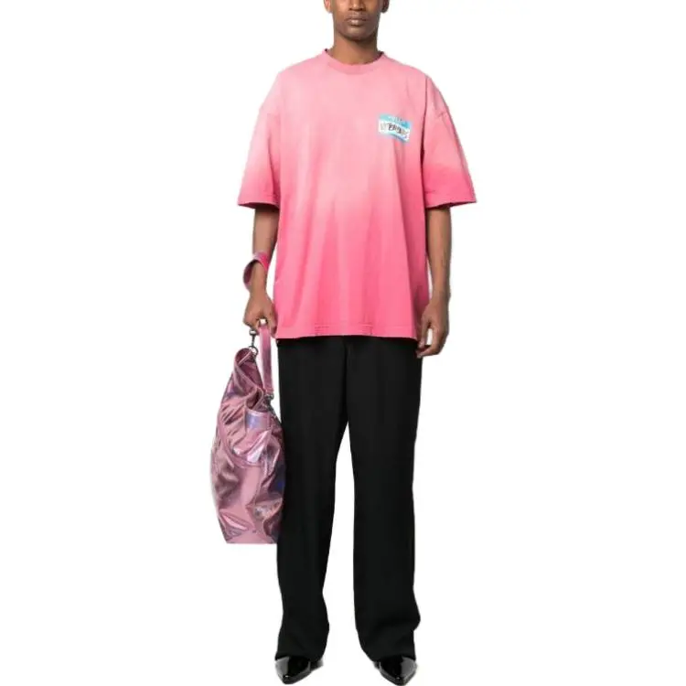 Vetements T-Shirts Men Pink-2