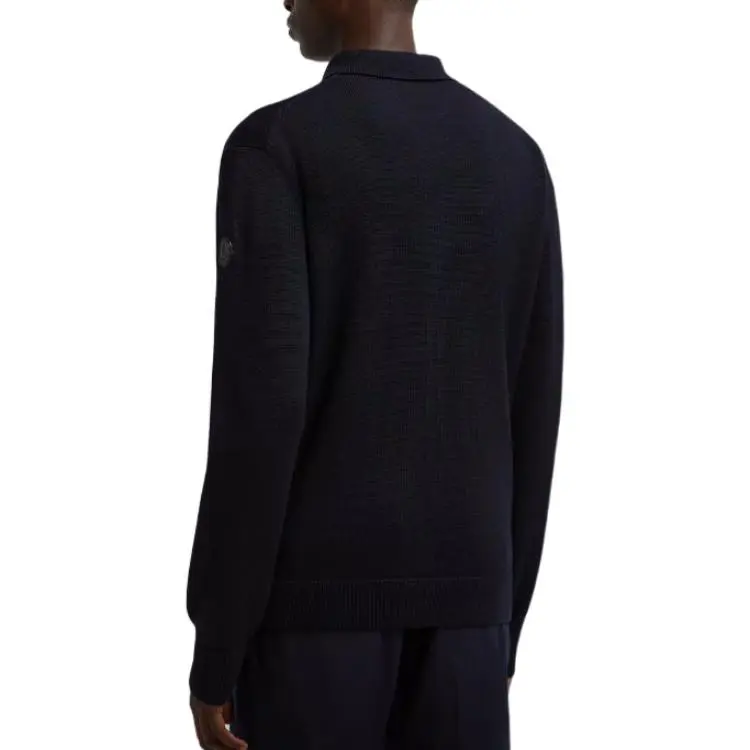 Moncler Polo Shirt Men's Marine Blue-4