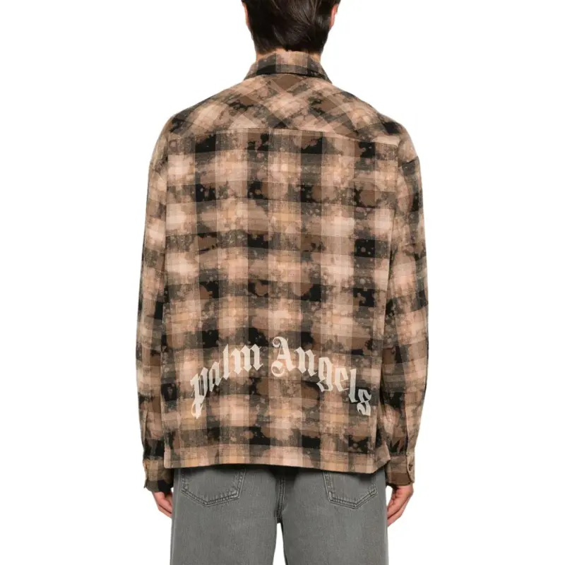 PALM ANGELS Checked Long Sleeved Shirt-4
