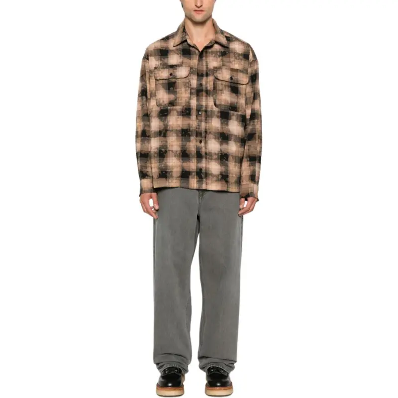 PALM ANGELS Checked Long Sleeved Shirt-2