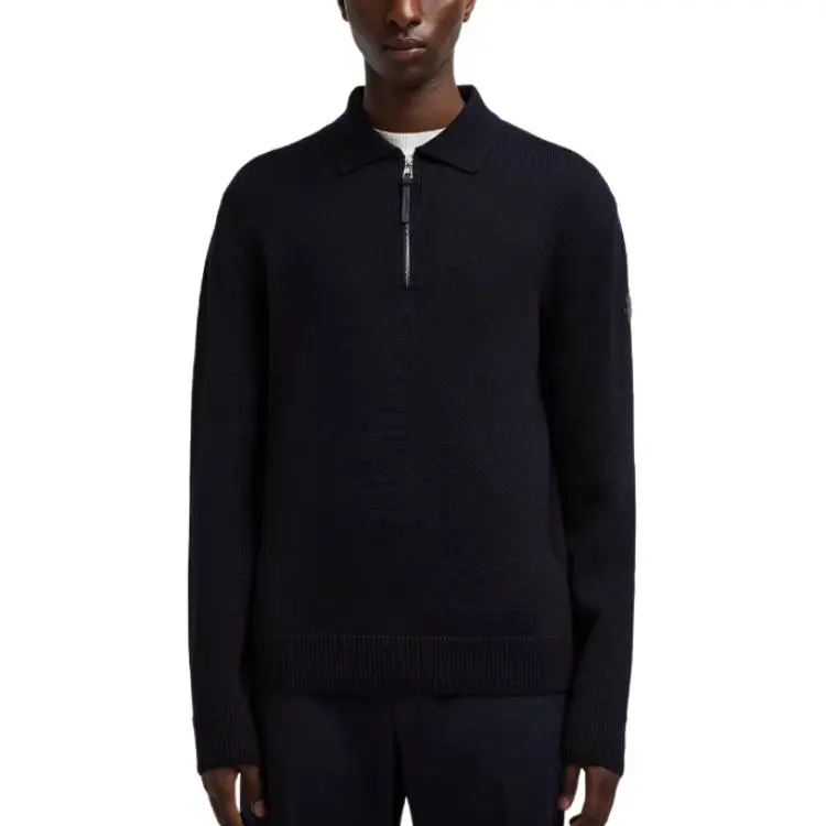 Moncler Polo Shirt Men's Marine Blue-2