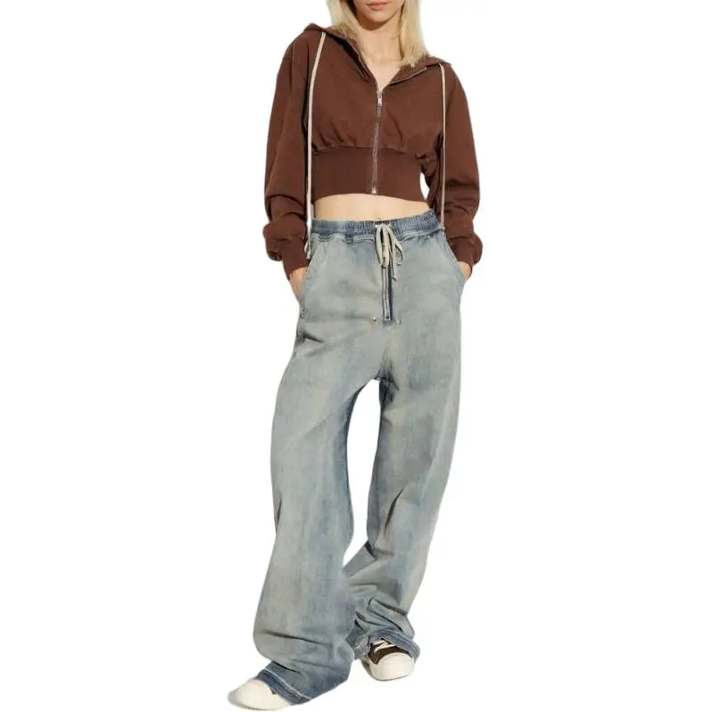 Rick Owens DRKSHDW Drawstring Wide leg Trousers-1