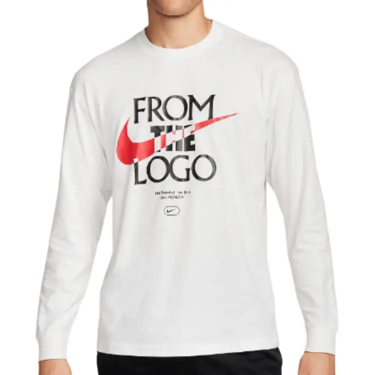 Nike Long Sleeve Basketball T Shirt T Shirt Men's White-3
