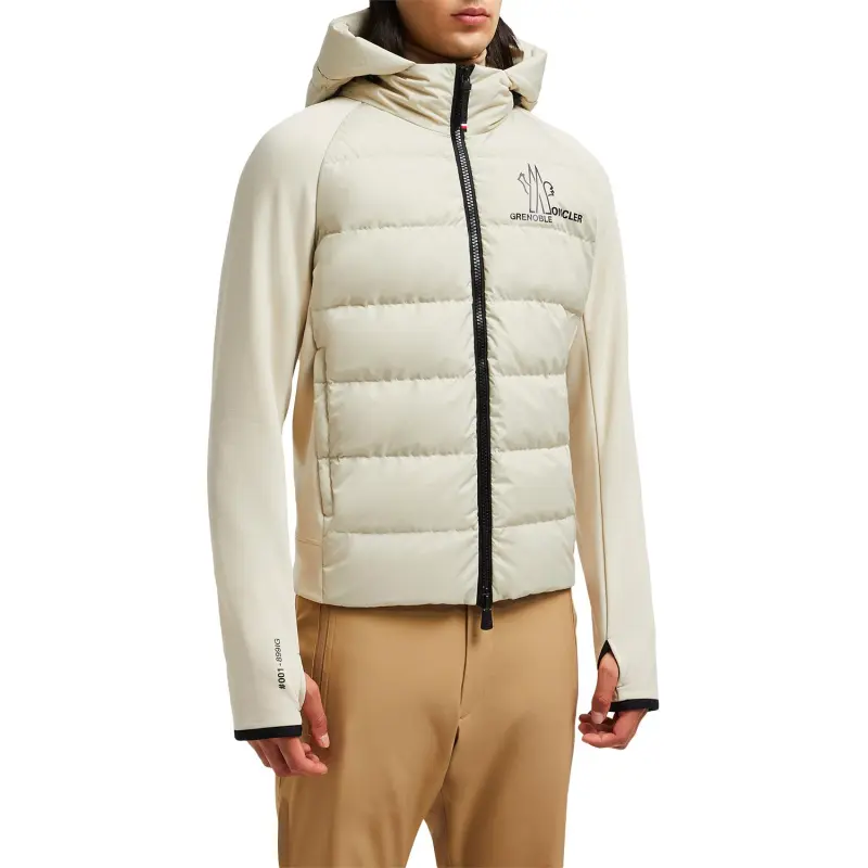 Moncler Grenoble Logo Printed Zip Up Straight Hem Jacket-1