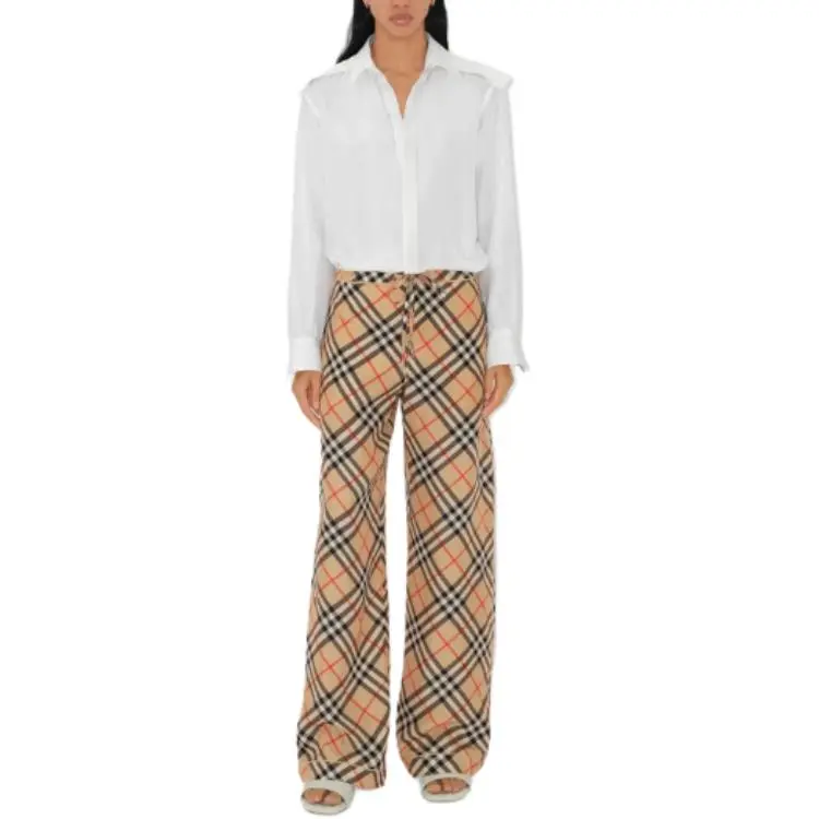 Burberry Nova Checked Drawstring Pyjama Trousers-1