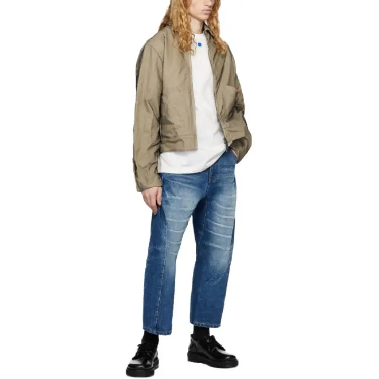 ADER ERROR Washed Cropped Jeans-3