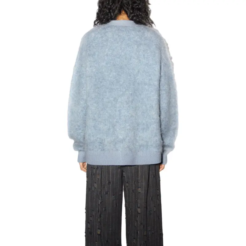 Acne Studios Wool Mohair Cardigan Blue-4