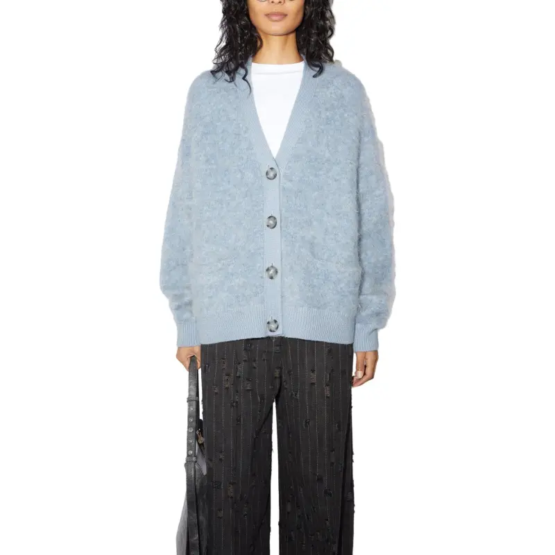 Acne Studios Wool Mohair Cardigan Blue-2
