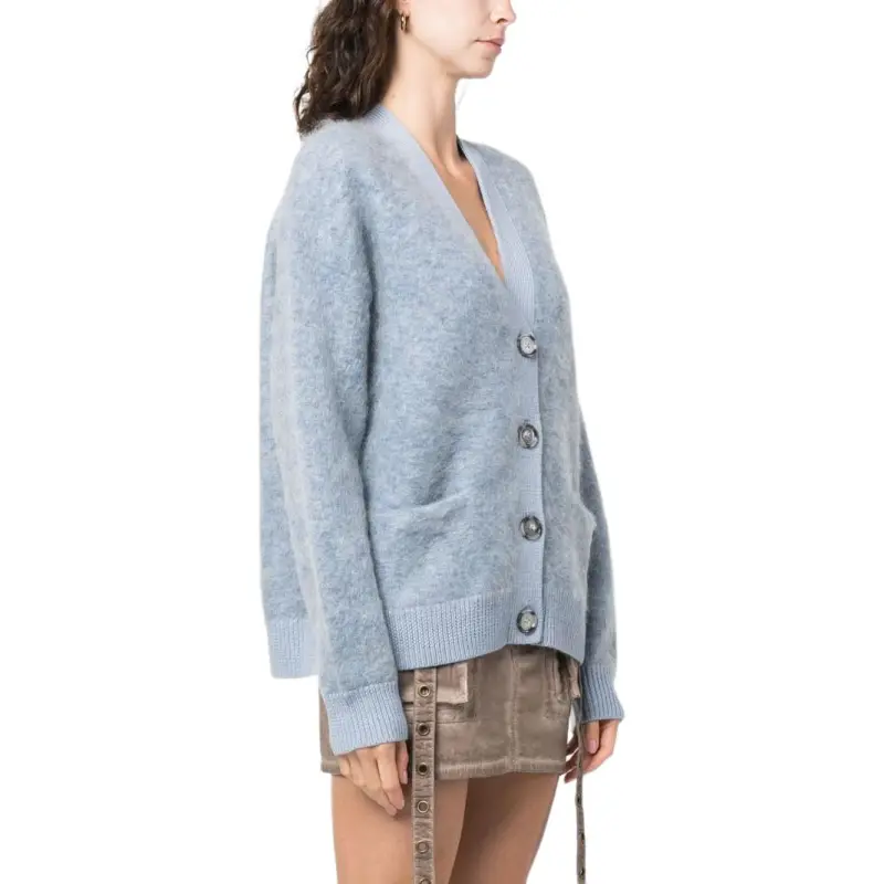 Acne Studios Wool Mohair Cardigan Blue-3