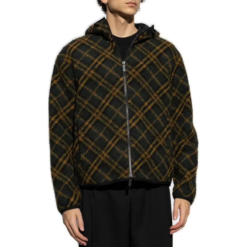 Burberry Checkered Reversible Zip Up Coat-1