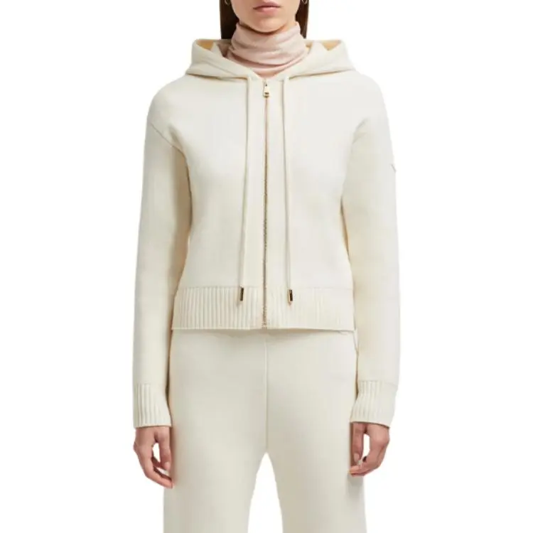Moncler Zip Up Hooded Knit Cardigan-2