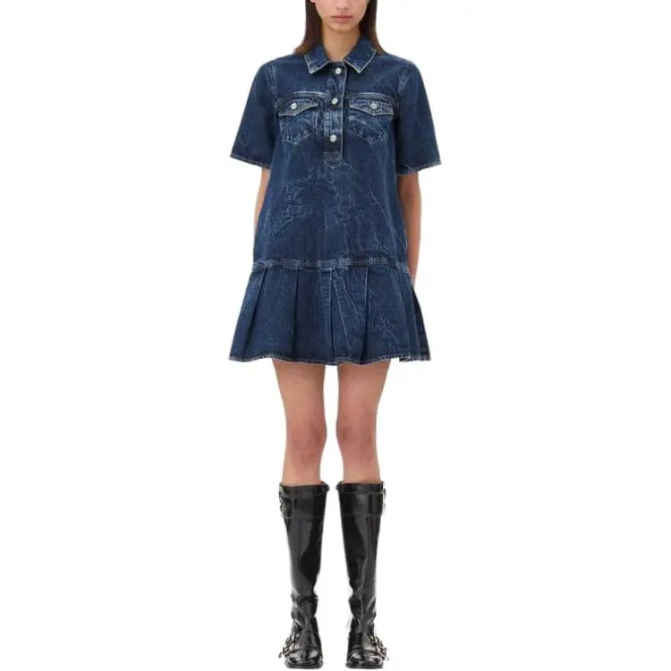 GANNI Denim Mini Dress-2