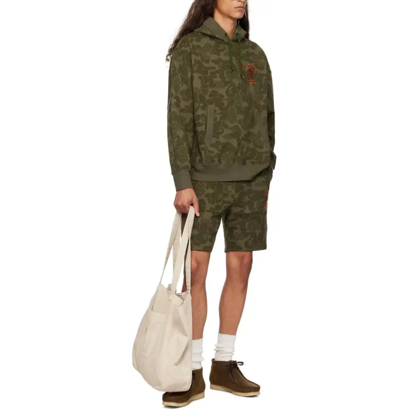 A BATHING APE Asia Camo Sweat Shorts-4