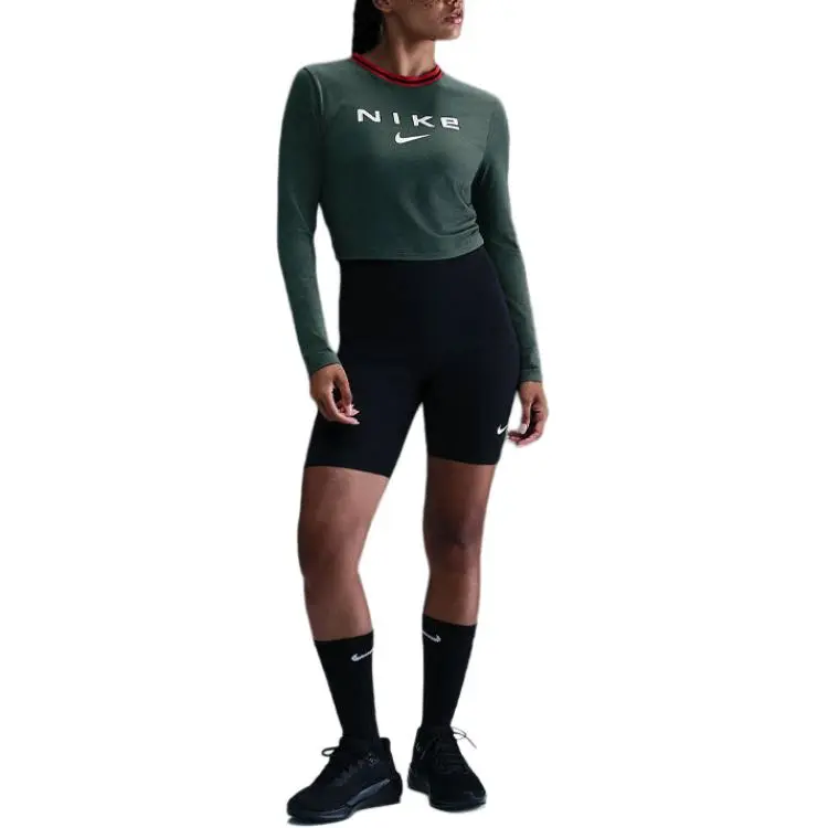 Nike Sportswear Chill Knit Women's Slim Long-Sleeve Cropped Graphic T-Shirt-1