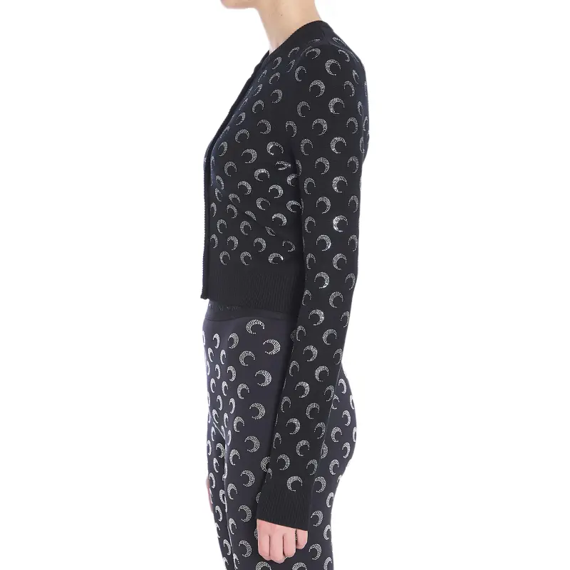 Marine Serre Embellished Knitted Cardigan-2