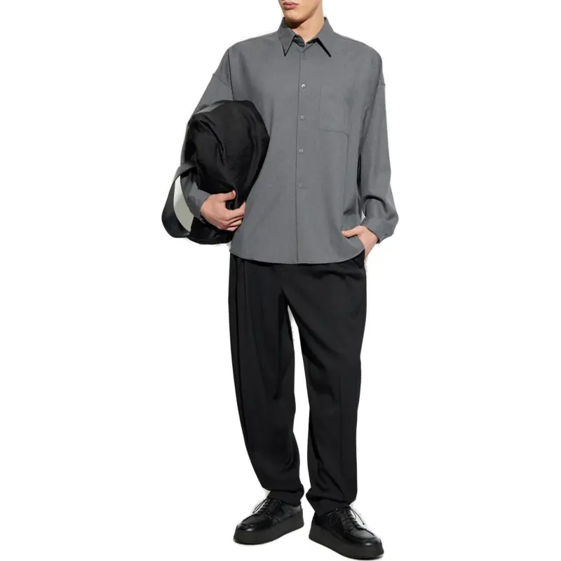 MARNI Logo Patch Long Sleeved Shirt-1