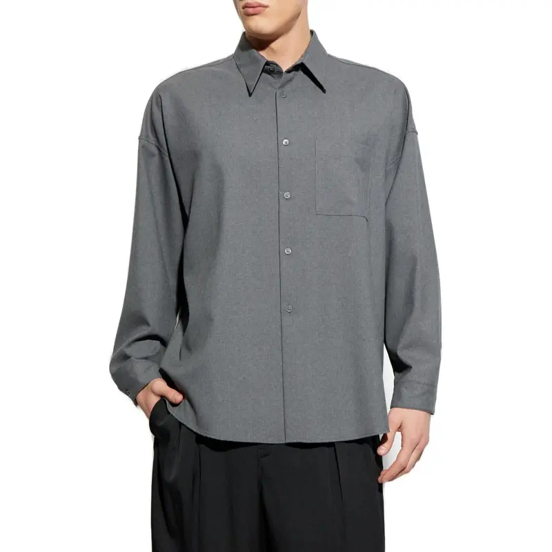 MARNI Logo Patch Long Sleeved Shirt-3