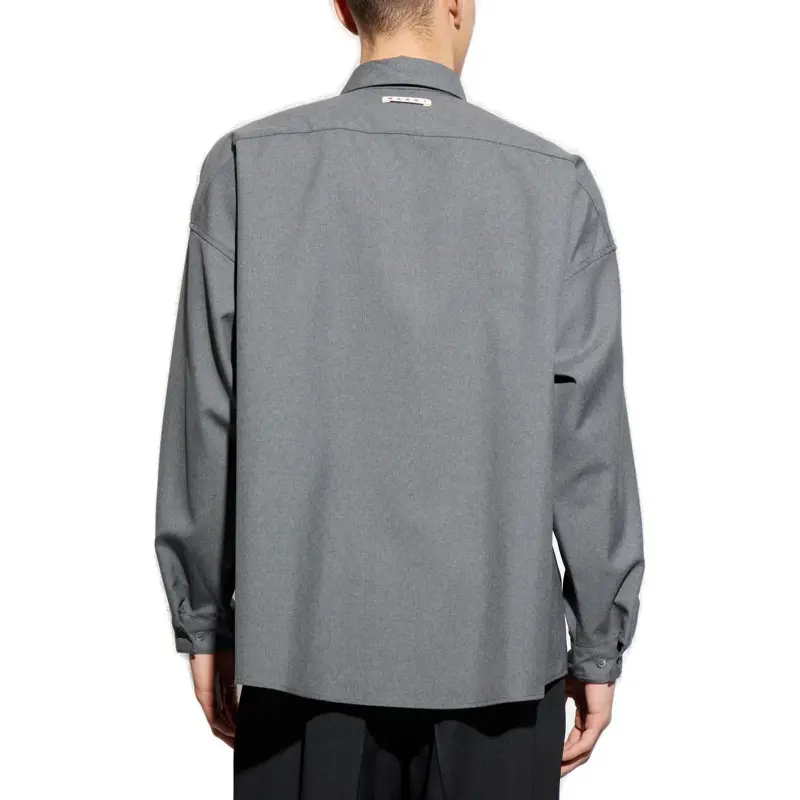 MARNI Logo Patch Long Sleeved Shirt-4