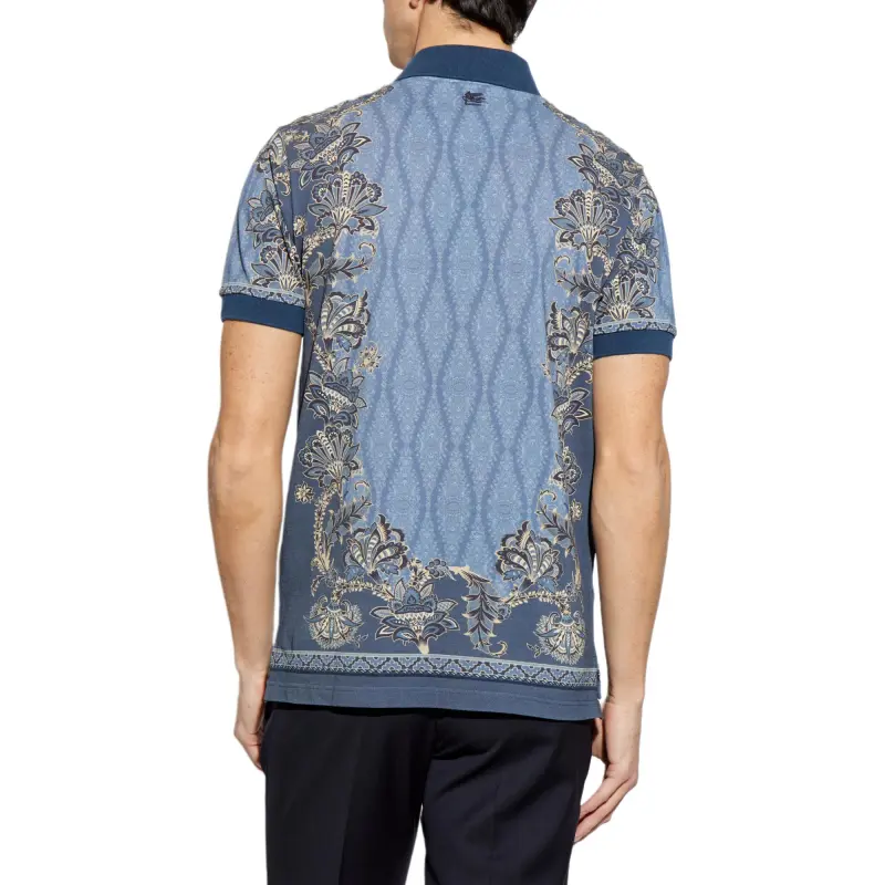 ETRO Paisley Printed Short Sleeved Polo Shirt-4