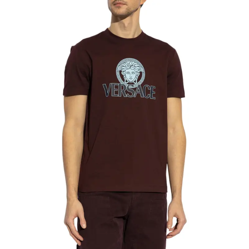 VERSACE Medusa Head Printed Crewneck T Shirt-3