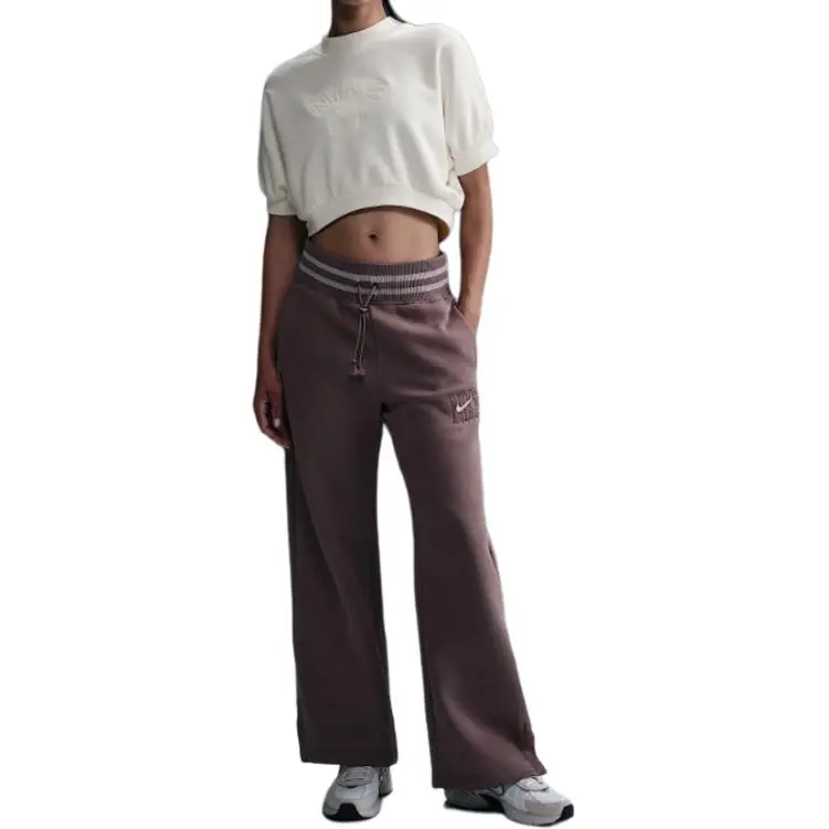 Nike Sportswear Collection Women's Crew Neck Short Sleeve Cropped French Terry Top-3