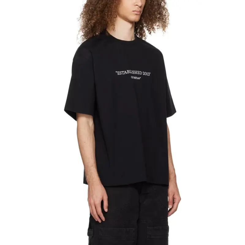 OFF-WHITE Established 2013 Cotton T-shirt-3