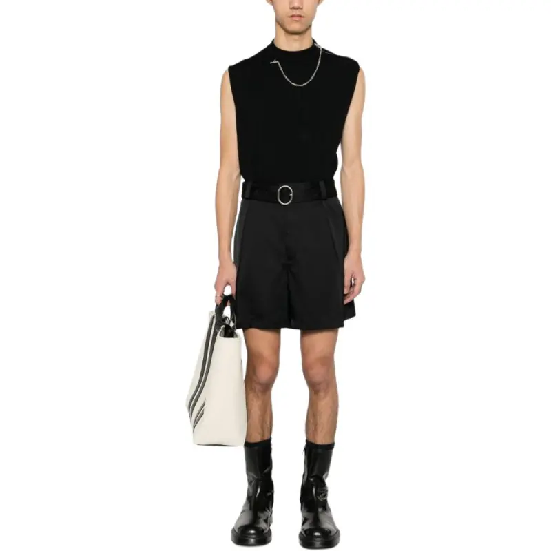 JIL SANDER Pleat Belted Bermuda Shorts-2