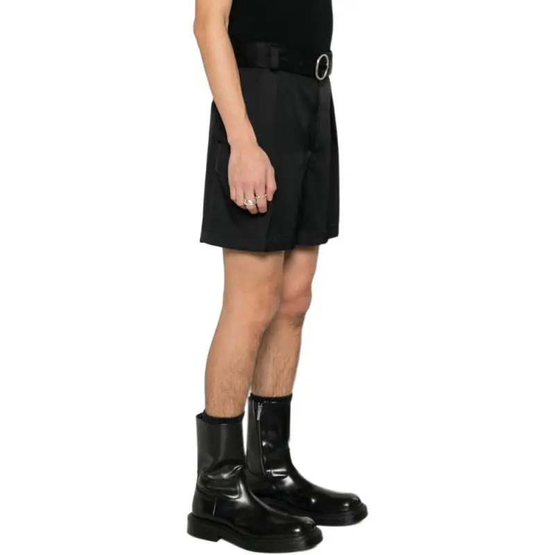 JIL SANDER Pleat Belted Bermuda Shorts-3