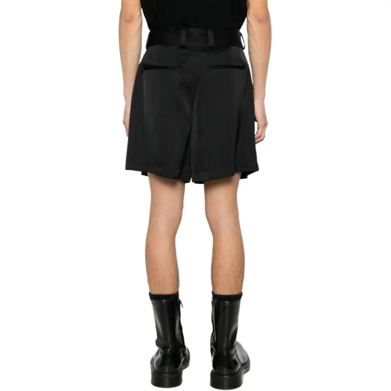 JIL SANDER Pleat Belted Bermuda Shorts-4