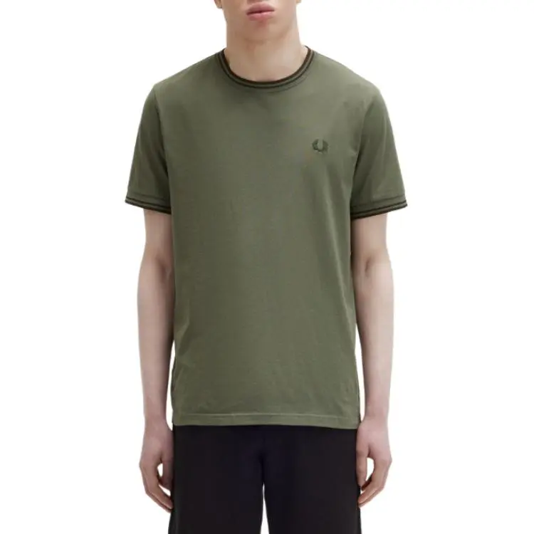 FRED PERRY T Shirts Men Green-2