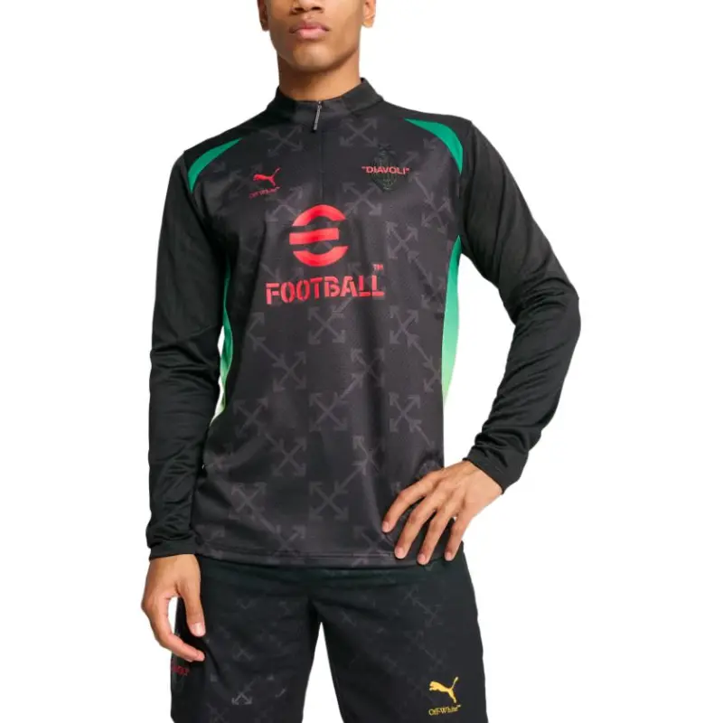 PUMA Playera Para Hombre De Cuarto De Cierre Prepartido Ac Milan X OFF WHITE™-3