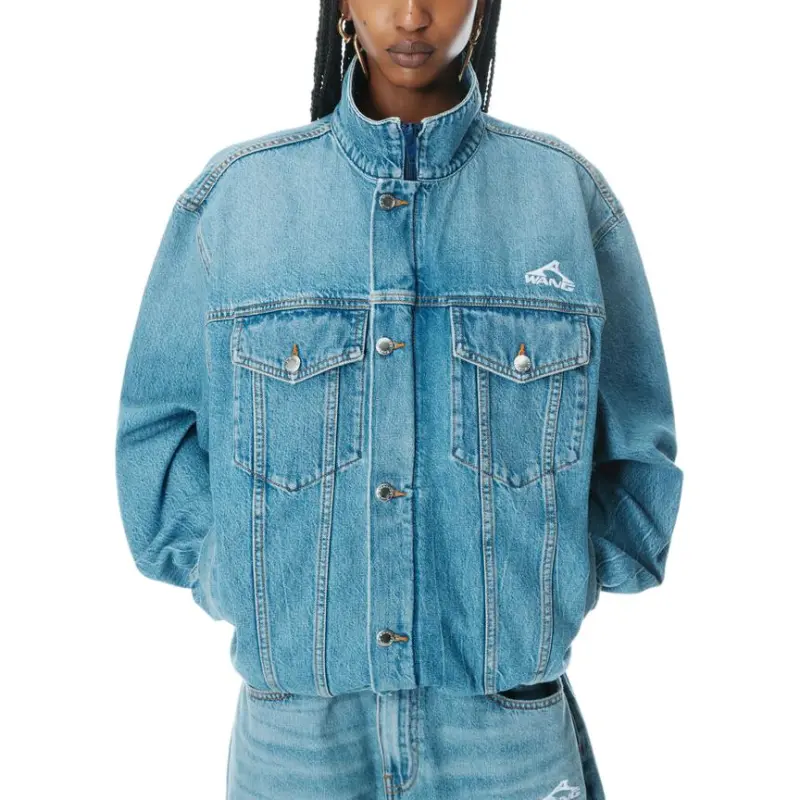 Alexander Wang 5 Pocket Track Jacket Vintage Light Indigo-4