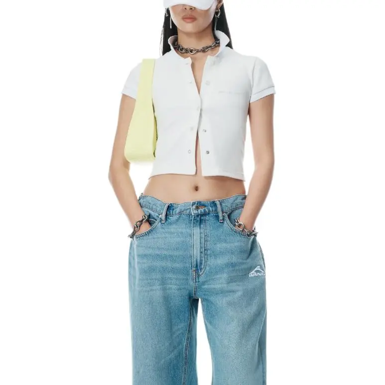 T By Alexander Wang Deconstructed Polo Cardigan White-3