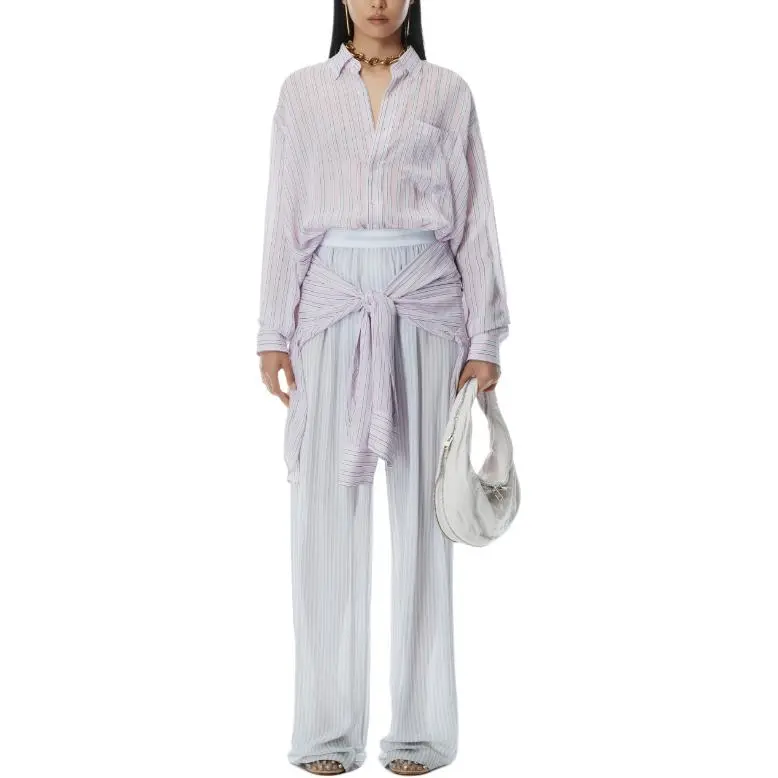 Alexander Wang Boxer Pant W/ Prestyled Shirt Blue Multi-1