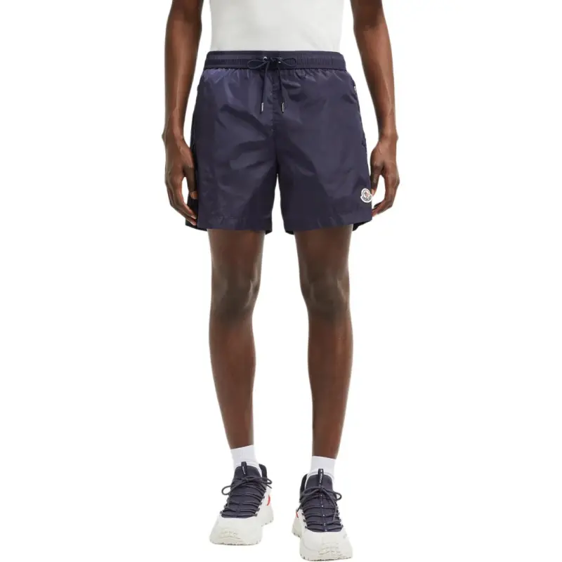 Moncler Logo Patch Drawstring Swim Trunks-3