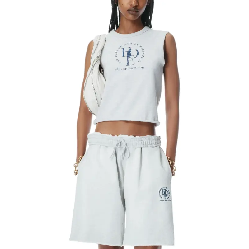 T By Alexander Wang Graphic Baby Muscle T shirt Grey-3