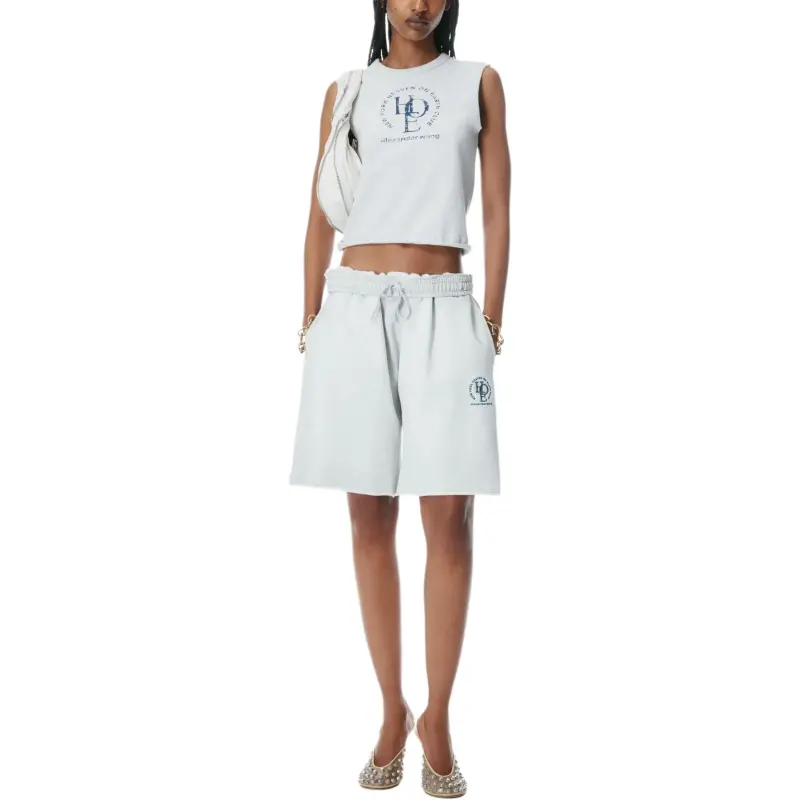 T By Alexander Wang Graphic Baby Muscle T shirt Grey-1